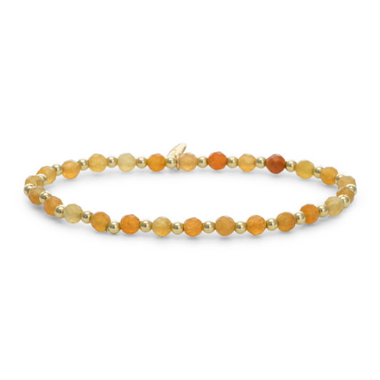Bracelet - Red Aventurine Interstellar - Gold 3mm