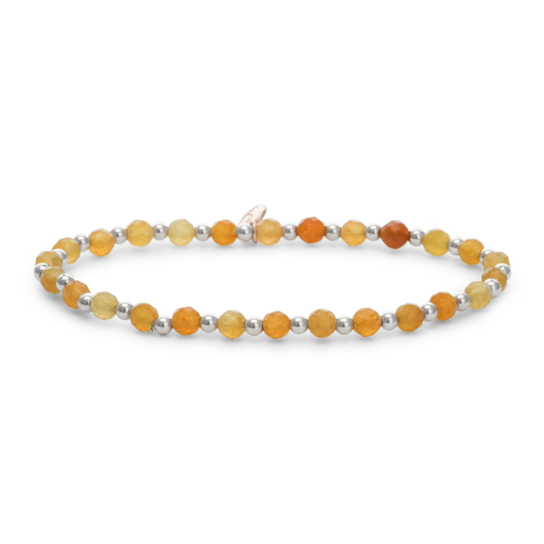 Bracelet - Red Aventurine Interstellar - Silver 3mm