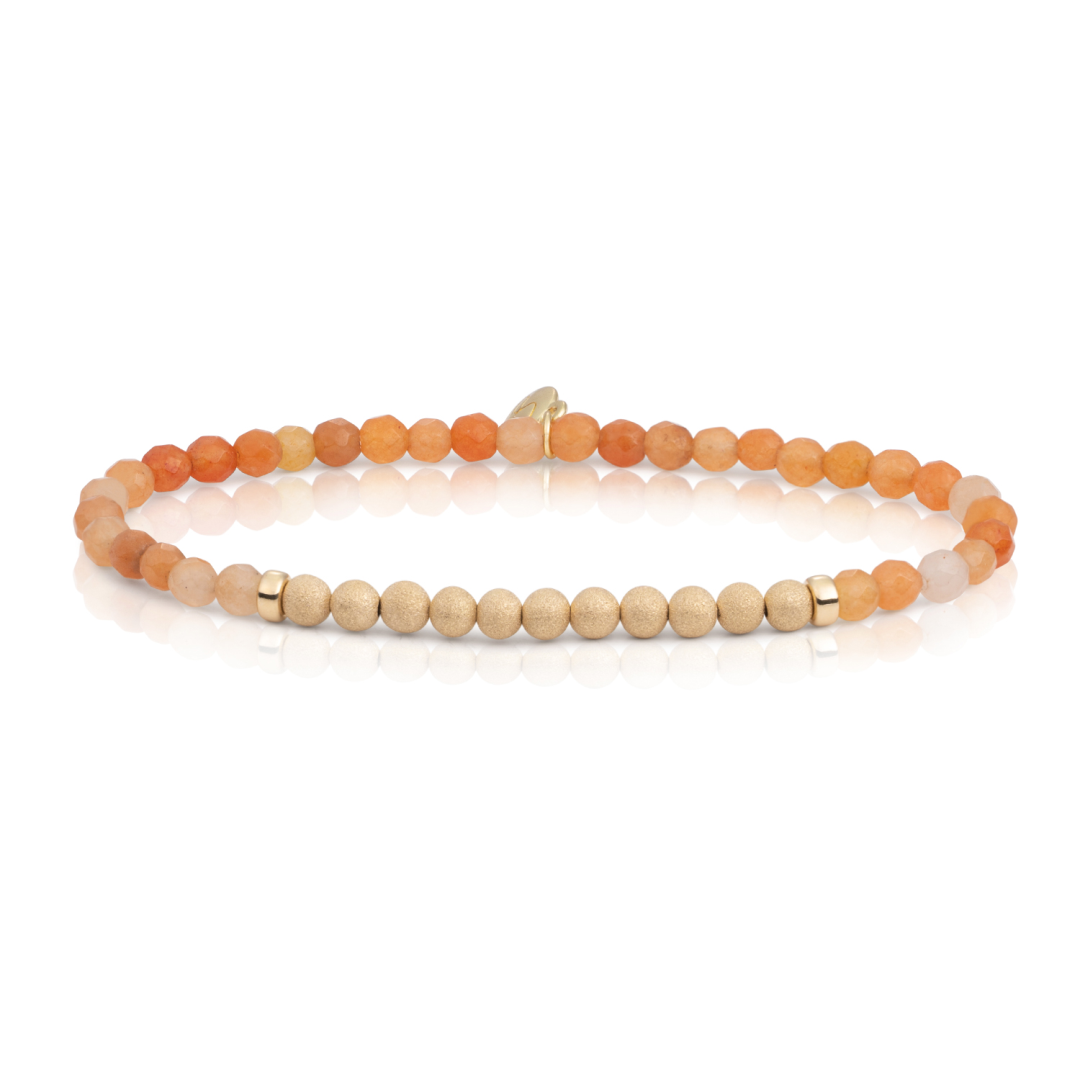 Bracelet - Red Aventurine Lightyear - Gold Champagne