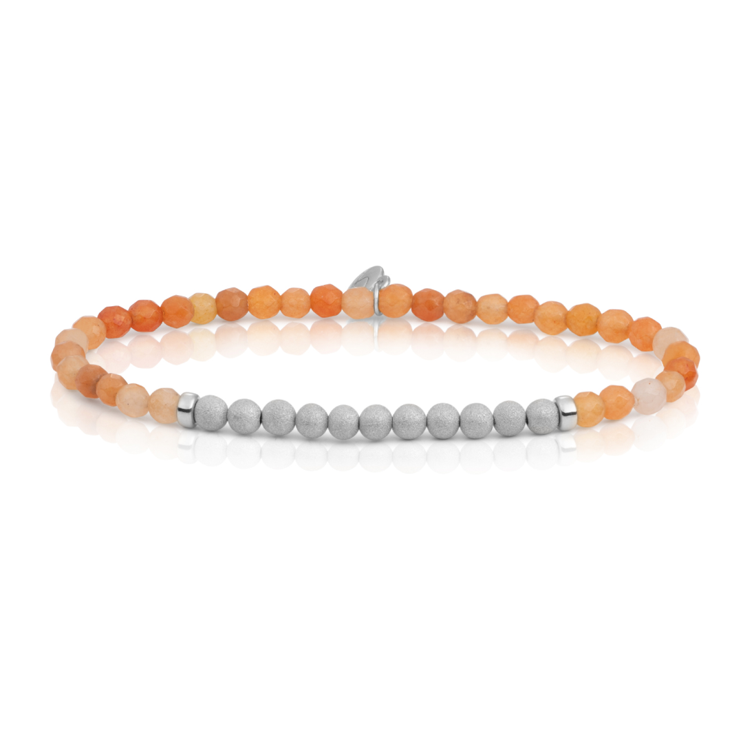 Bracelet - Red Aventurine Lightyear - Silver Champagne
