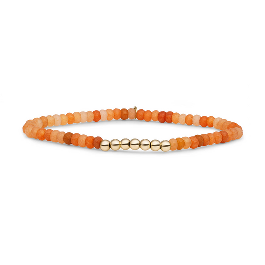 Bracelet | Red Aventurine Reverse Universe - Gold - 4mm
