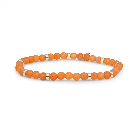 Bracelet | Red Aventurine Roundel Interstellar - Gold