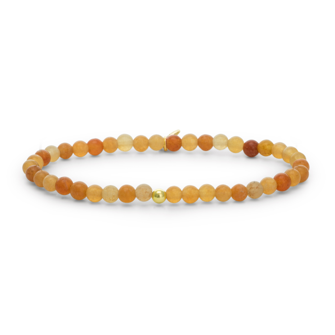 Bracelet - Red Aventurine Saturn small - Gold 4mm