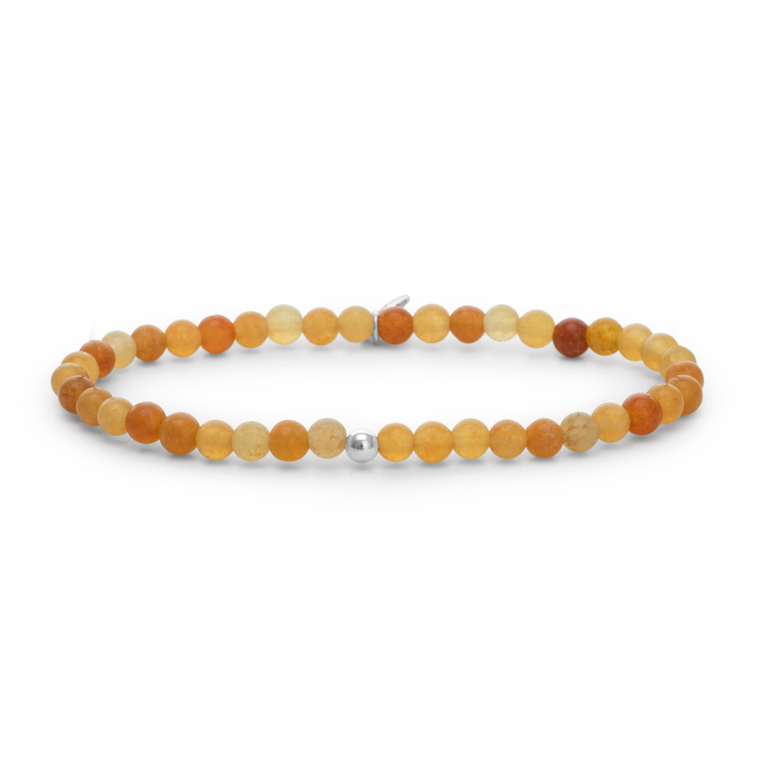 Bracelet - Red Aventurine Saturn small - Silver 4mm