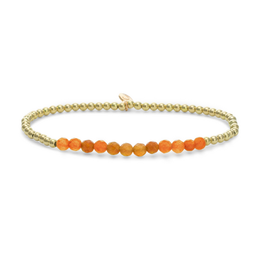 Bracelet - Red Aventurine Universe - Gold 3mm