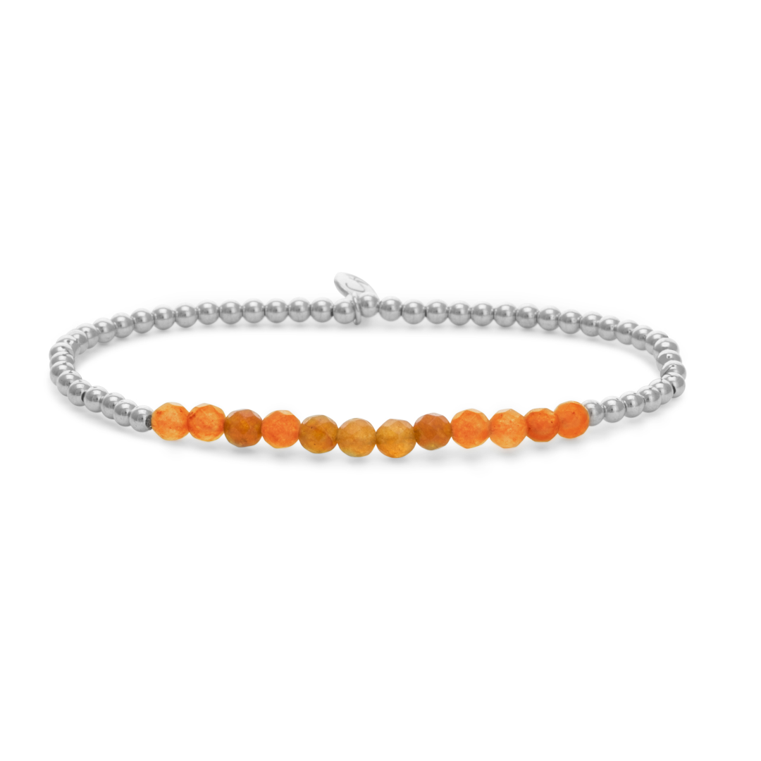Bracelet - Red Aventurine Universe - Silver 3mm