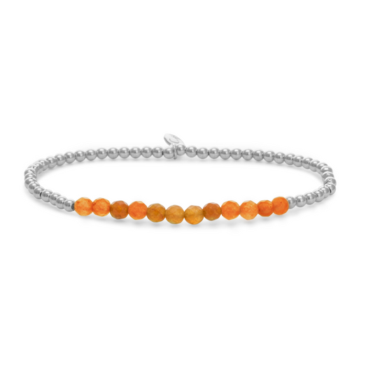 Bracelet - Red Aventurine Universe - Silver 3mm