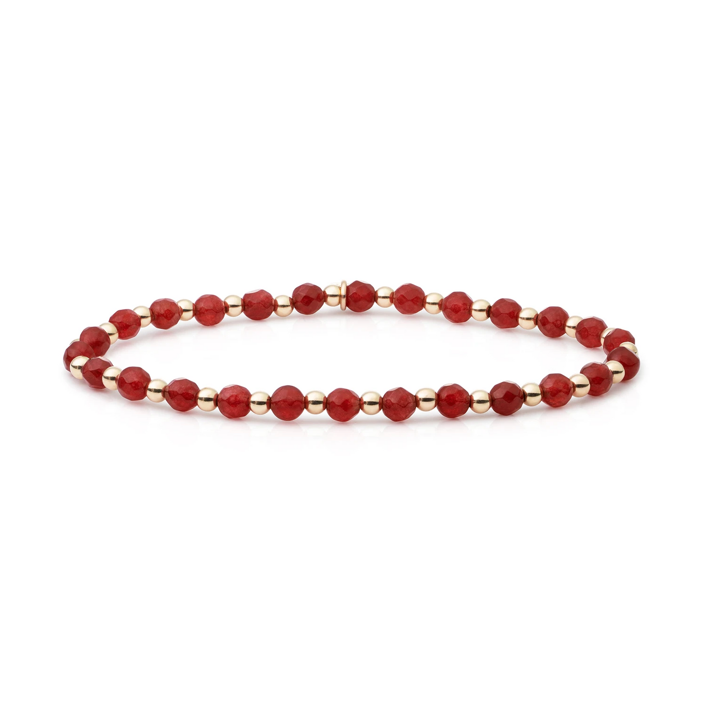 Bracelet | Red Coral Interstellar - Gold 3mm