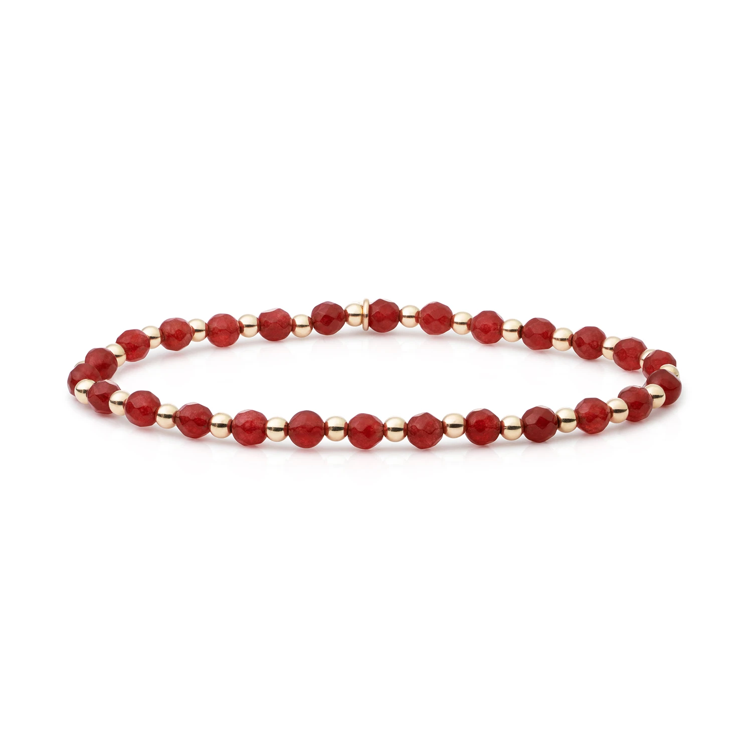 Bracelet | Red Coral Interstellar - Gold 3mm