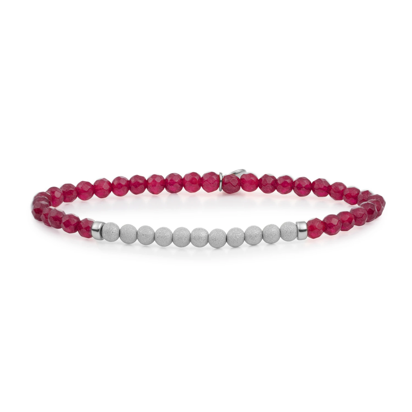 Bracelet | Red Jade Lightyear - Silver Champagne