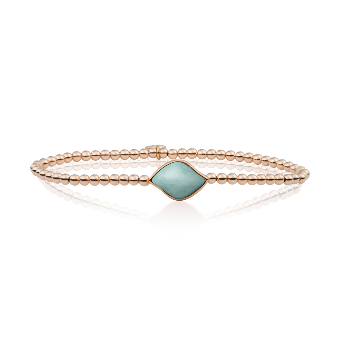 Bracelet | Rose gold - Amazonite Blossom