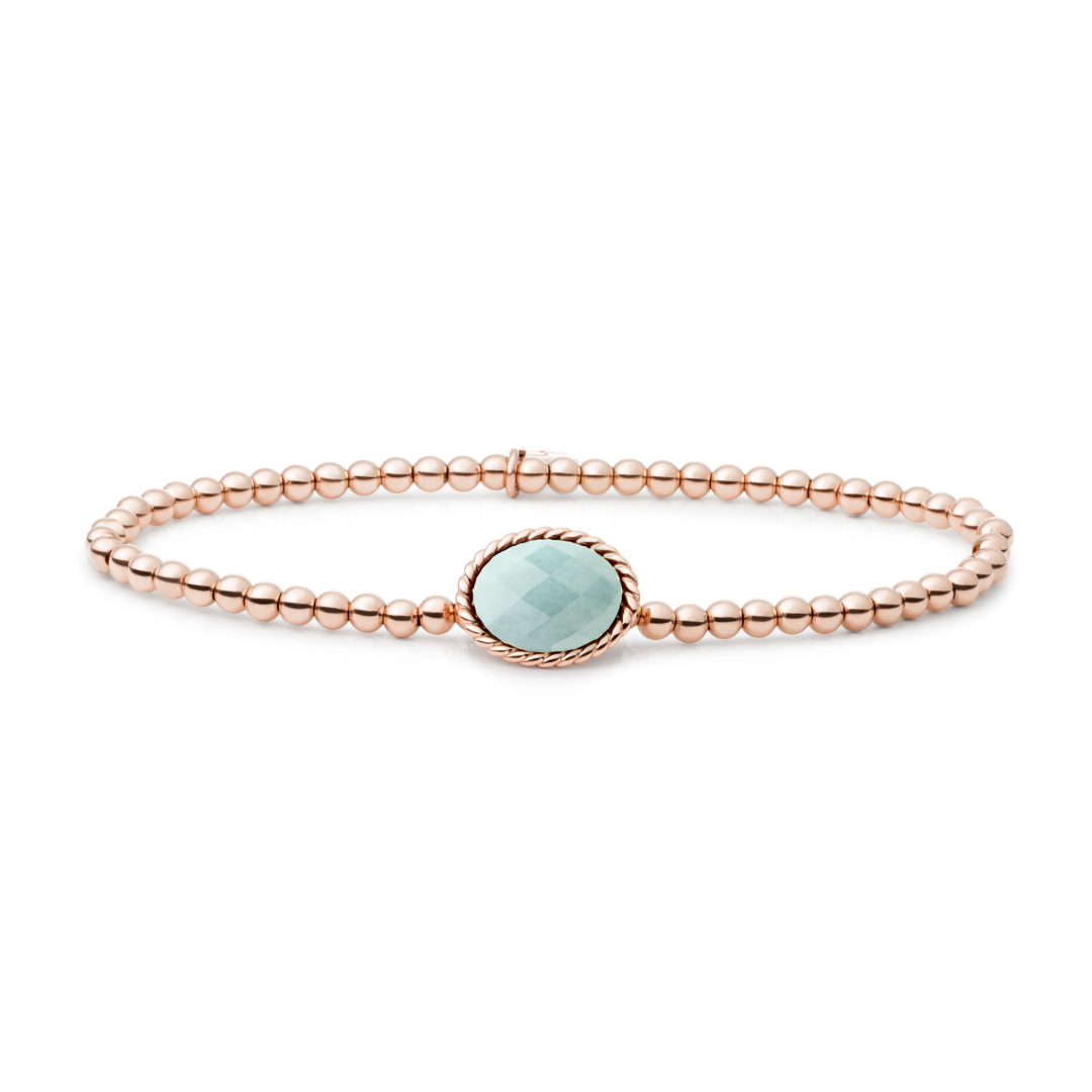 Bracelet | Rose Gold - Amazonite Twist