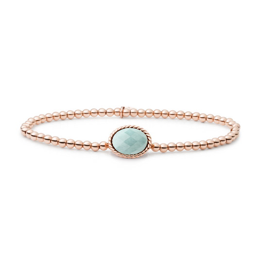 Bracelet | Rose Gold - Amazonite Twist