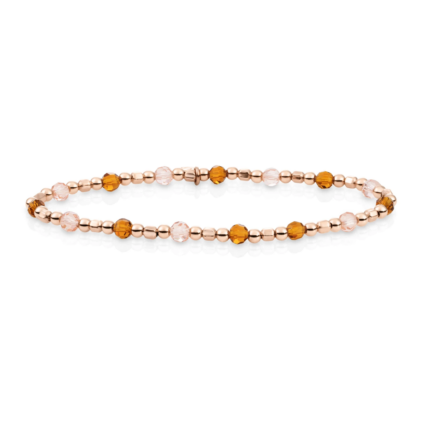 Bracelet | Rose Gold - Citrine Quartz & Champagne Quartz - Edge Mix