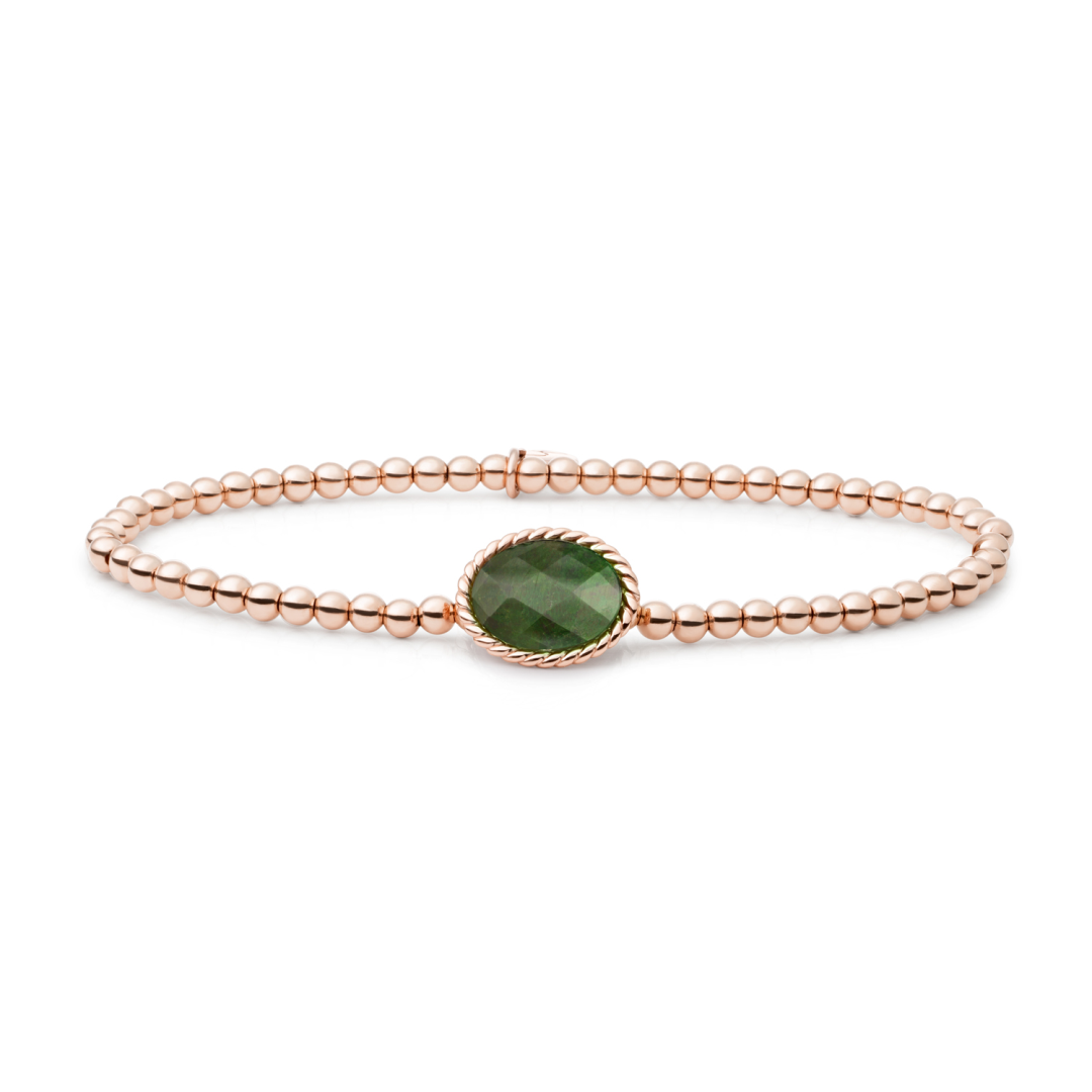 Bracelet | Rose Gold - Moss Agate Twist