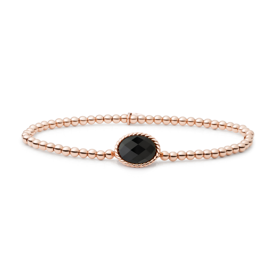 Bracelet | Rose Gold - Onyx Twist