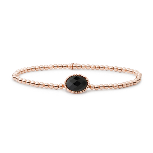 Bracelet | Rose Gold - Onyx Twist
