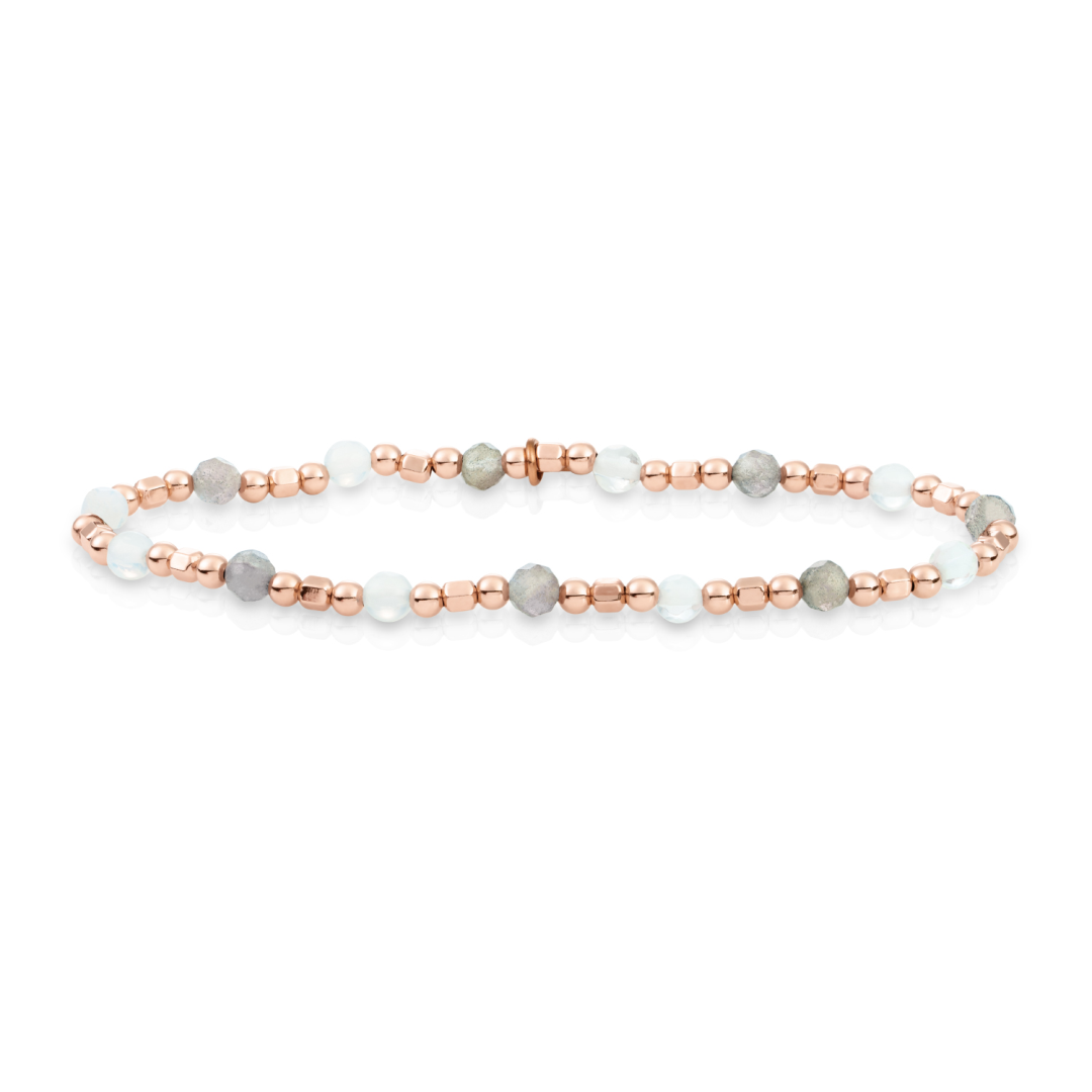 Bracelet | Rose Gold - Opalite & Labradorite - Edge Mix