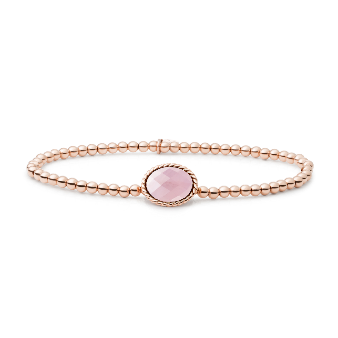 Bracelet | Rose Gold - Rose Quartz Twist