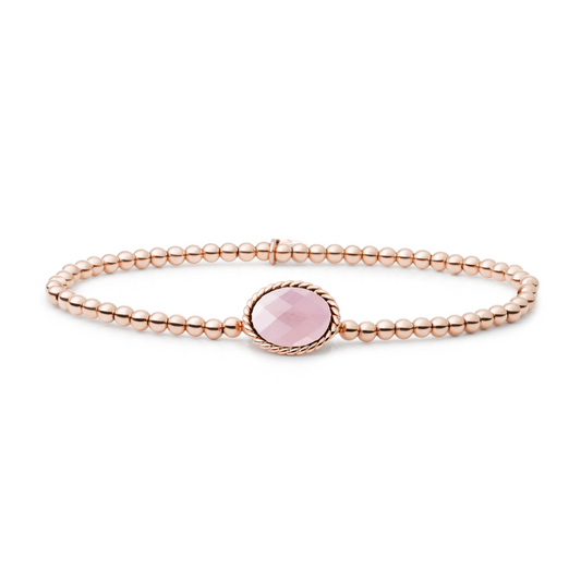 Bracelet | Rose Gold - Rose Quartz Twist