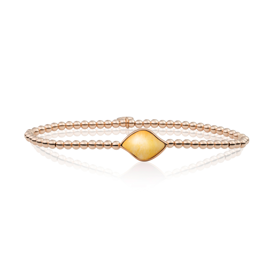 Bracelet | Rose gold - Yellow Jade Blossom