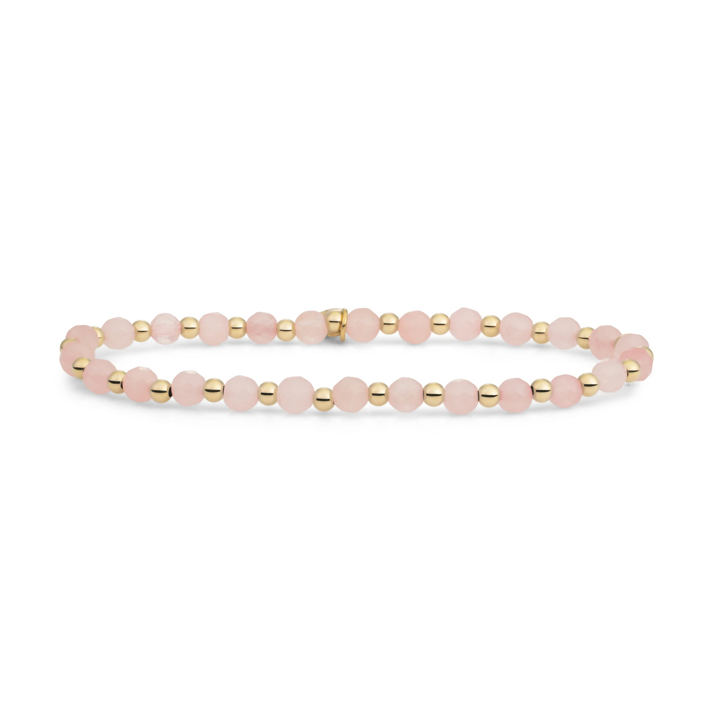 Bracelet | Rose Quartz Interstellar - Gold 3mm