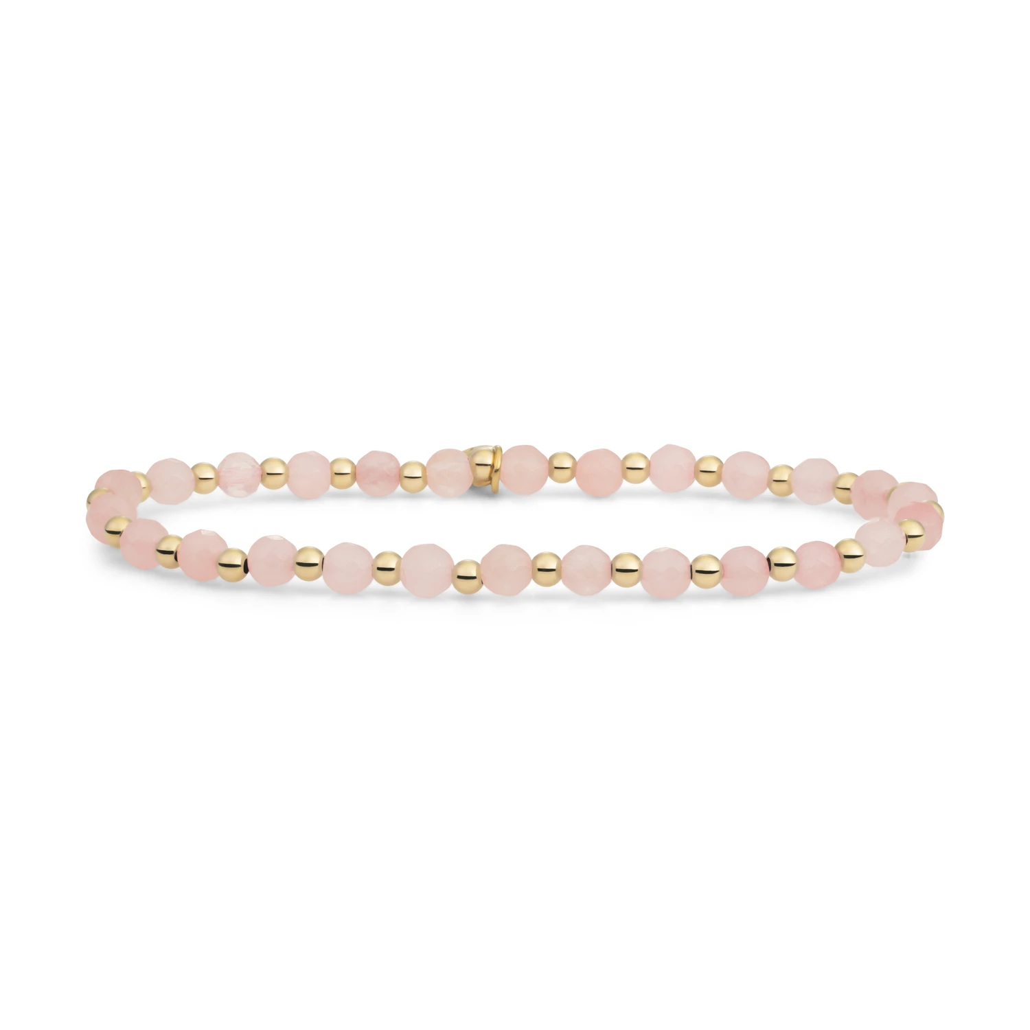 Bracelet | Rose Quartz Interstellar - Gold 3mm
