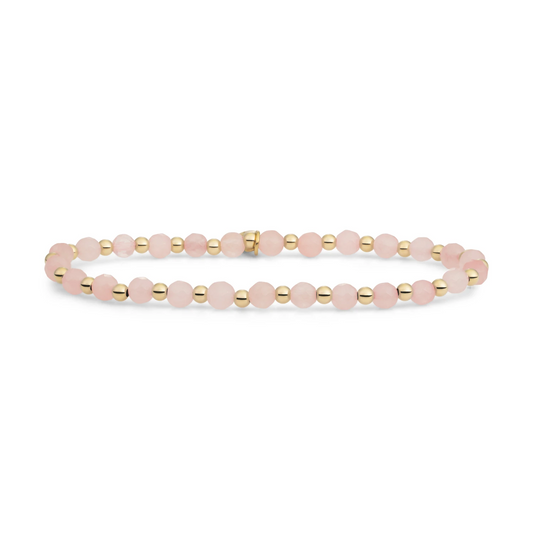 Bracelet | Rose Quartz Interstellar - Gold 3mm