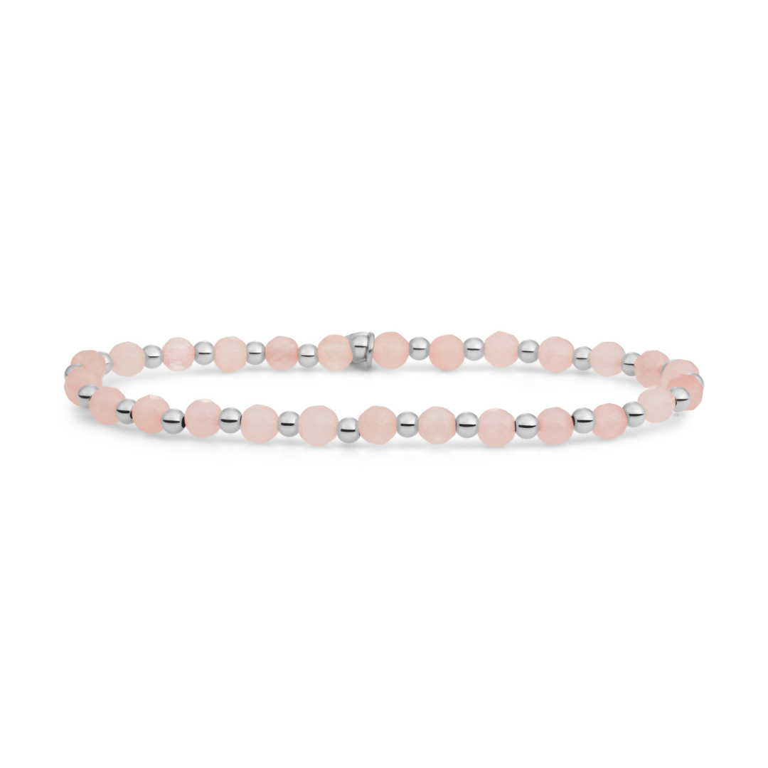 Bracelet | Rose Quartz Interstellar - Silver 3mm