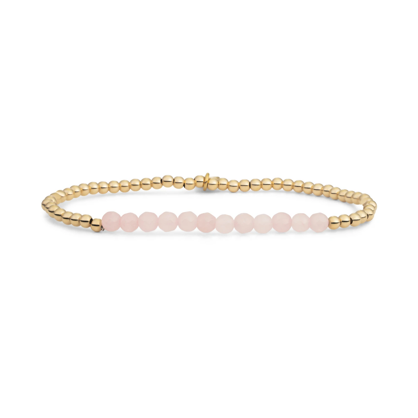 Bracelet | Rose Quartz Universe - Gold 3mm