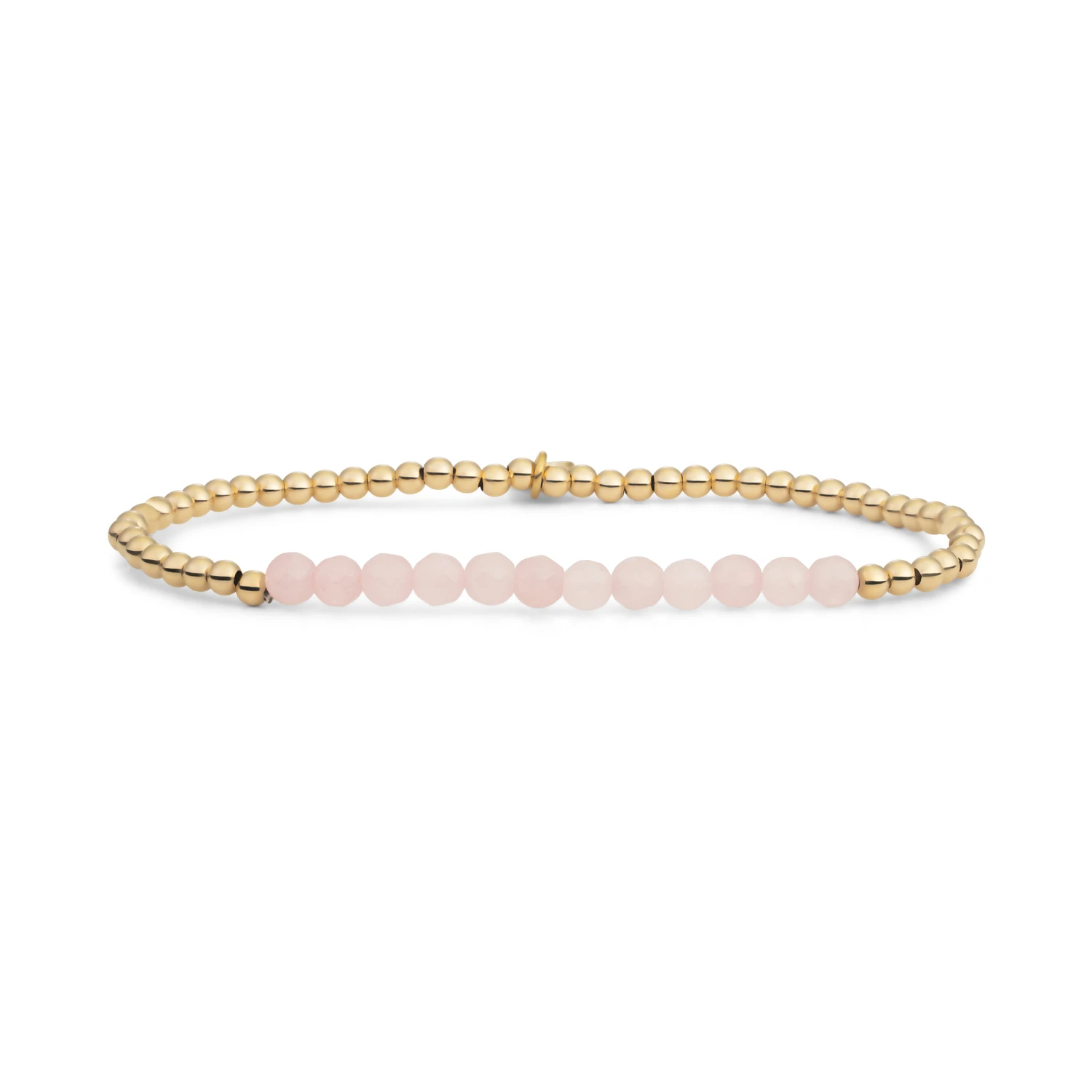 Bracelet | Rose Quartz Universe - Gold 3mm