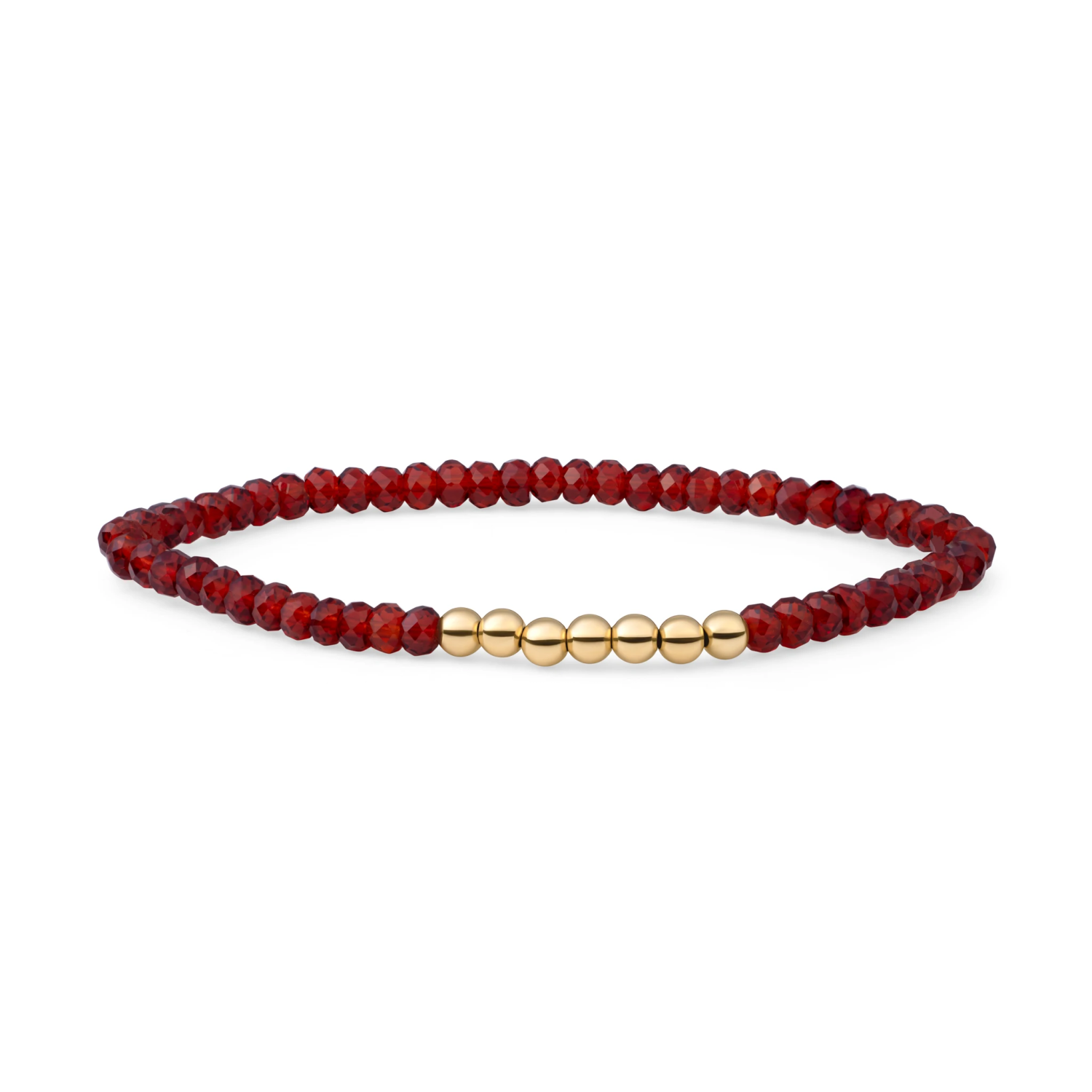 Bracelet | Ruby Quartz 4mm Reverse Universe | gold plated