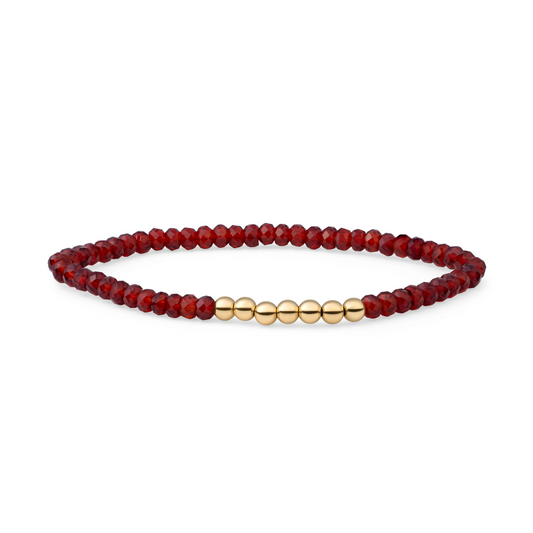Bracelet | Ruby Quartz 4mm Reverse Universe | gold plated