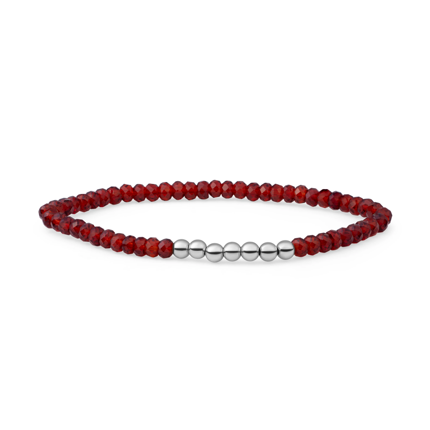 Bracelet | Ruby Quartz 4mm Reverse Universe | silver