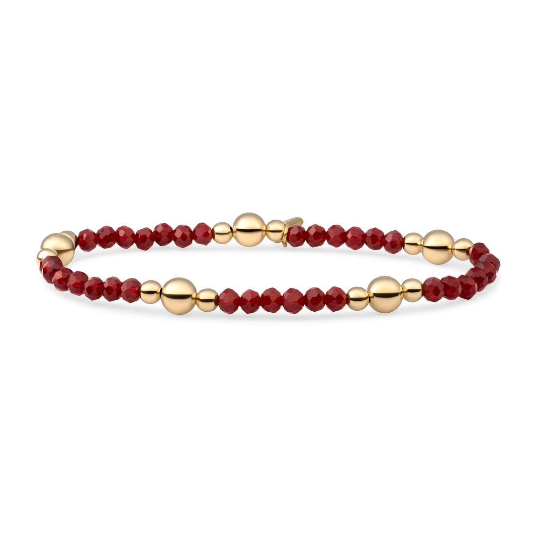 Bracelet | Ruby Quartz Bold Mix - Gold
