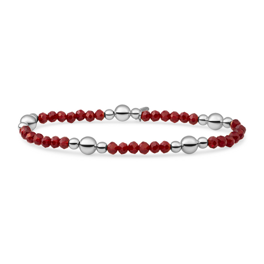 Bracelet | Ruby Quartz Bold Mix - Silver