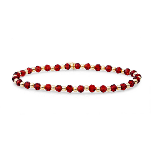 Bracelet | Ruby Quartz Interstellar - Gold 3mm