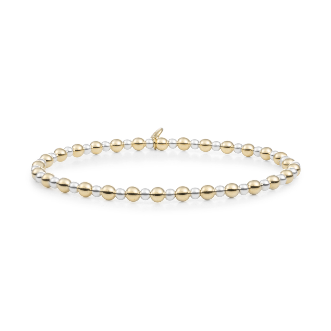 Bracelet | Silver 3mm & Gold 4mm - Halo Mix