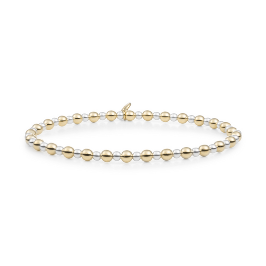 Bracelet | Silver 3mm & Gold 4mm - Halo Mix