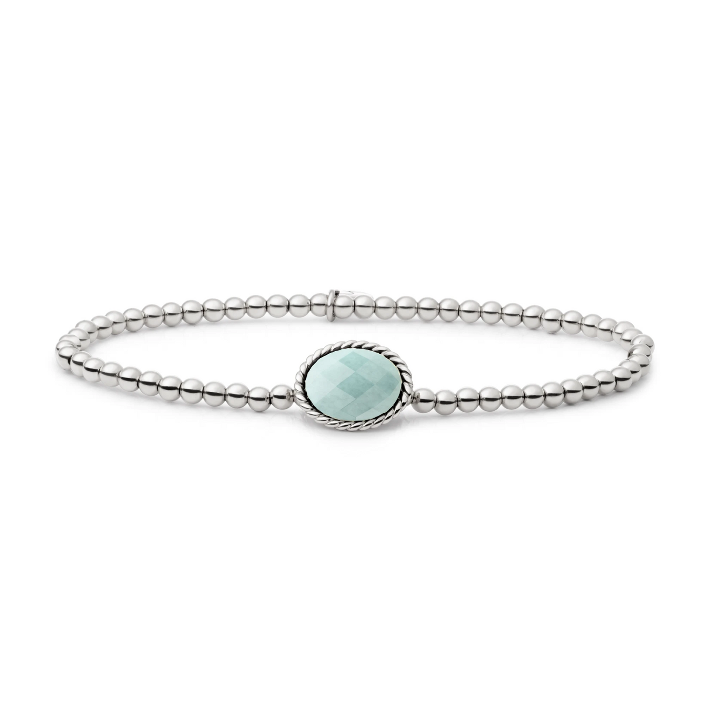Bracelet | Silver - Amazonite Twist