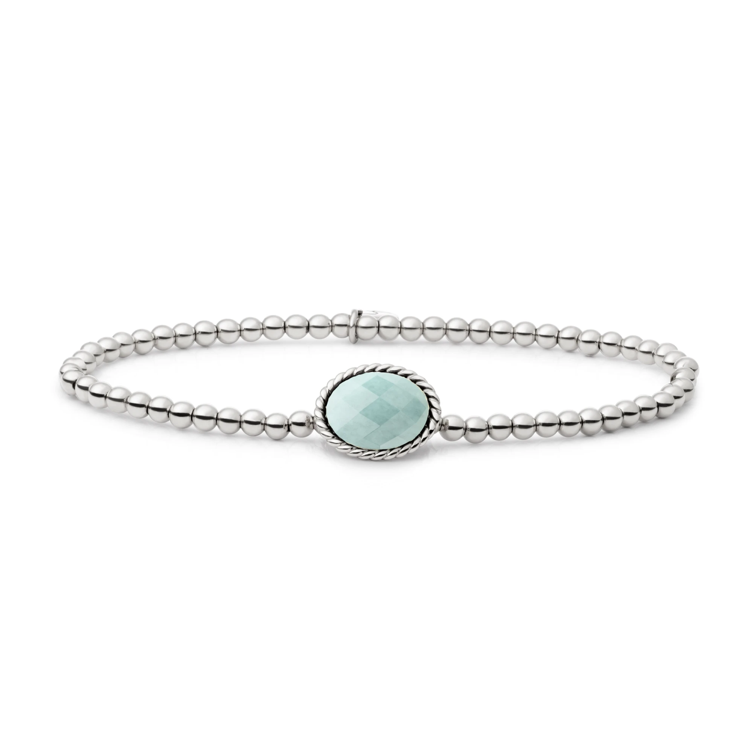 Bracelet | Silver - Amazonite Twist