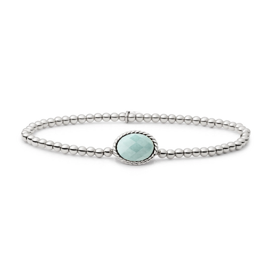 Bracelet | Silver - Amazonite Twist