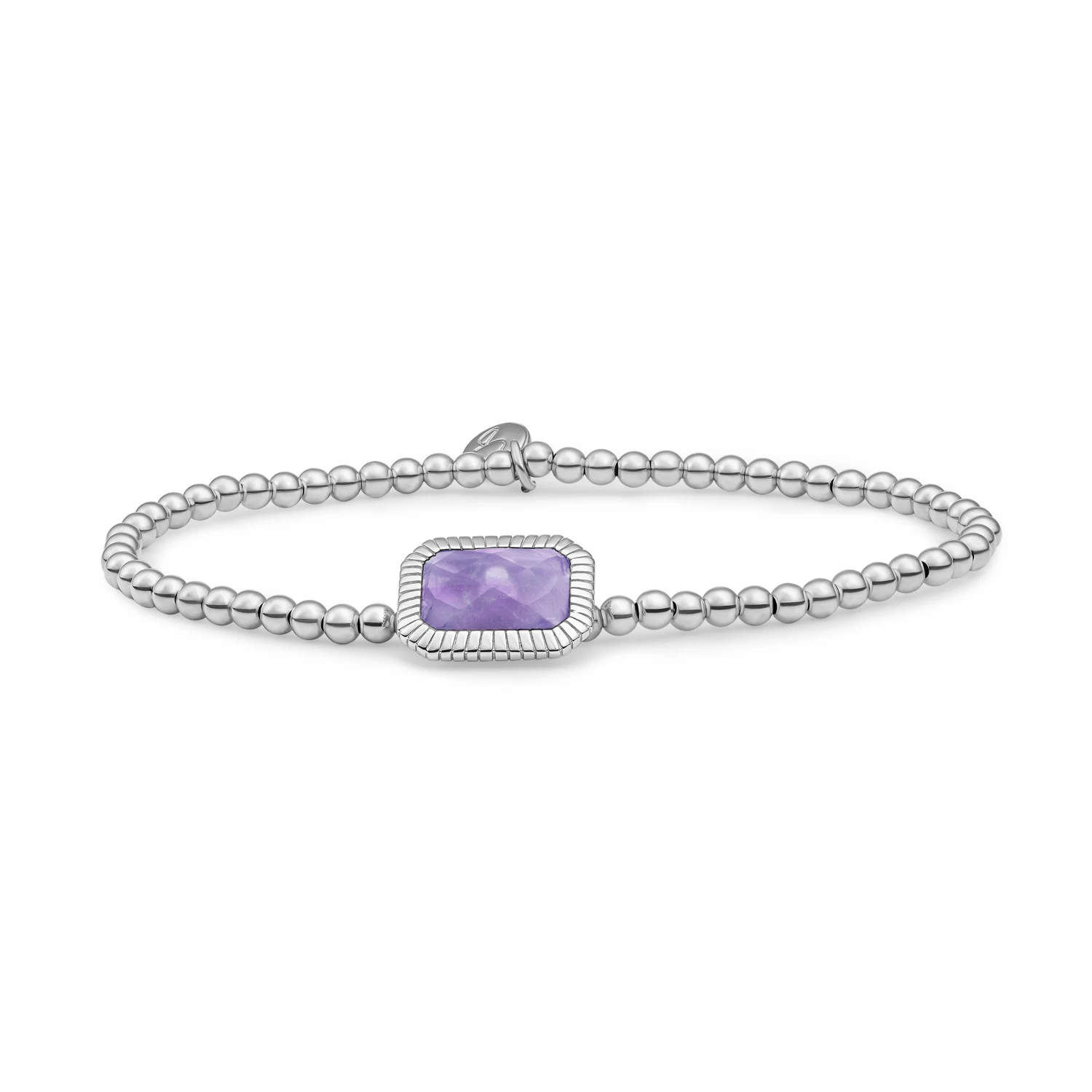 Bracelet | Silver - Amethyst Baguette