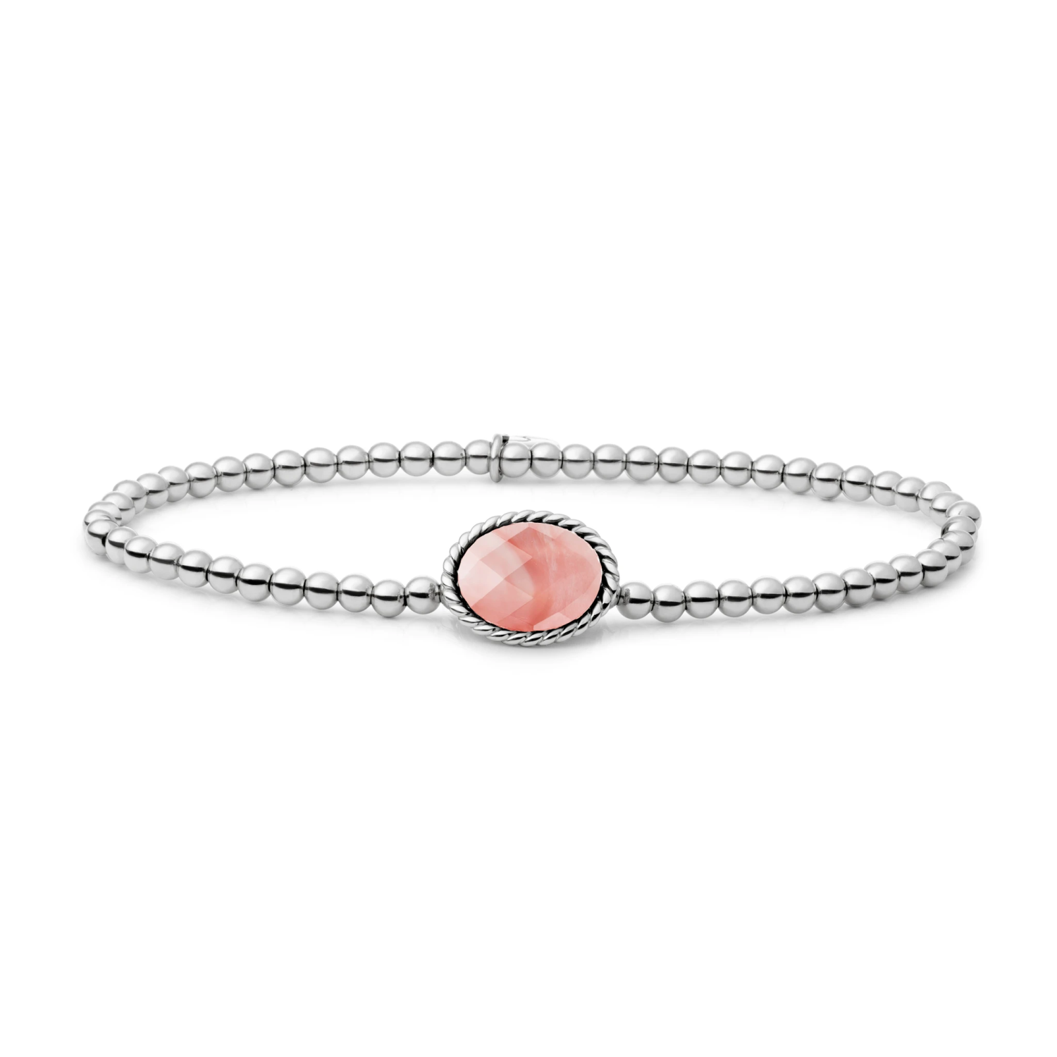Bracelet | Silver - Cherry Quartz Twist