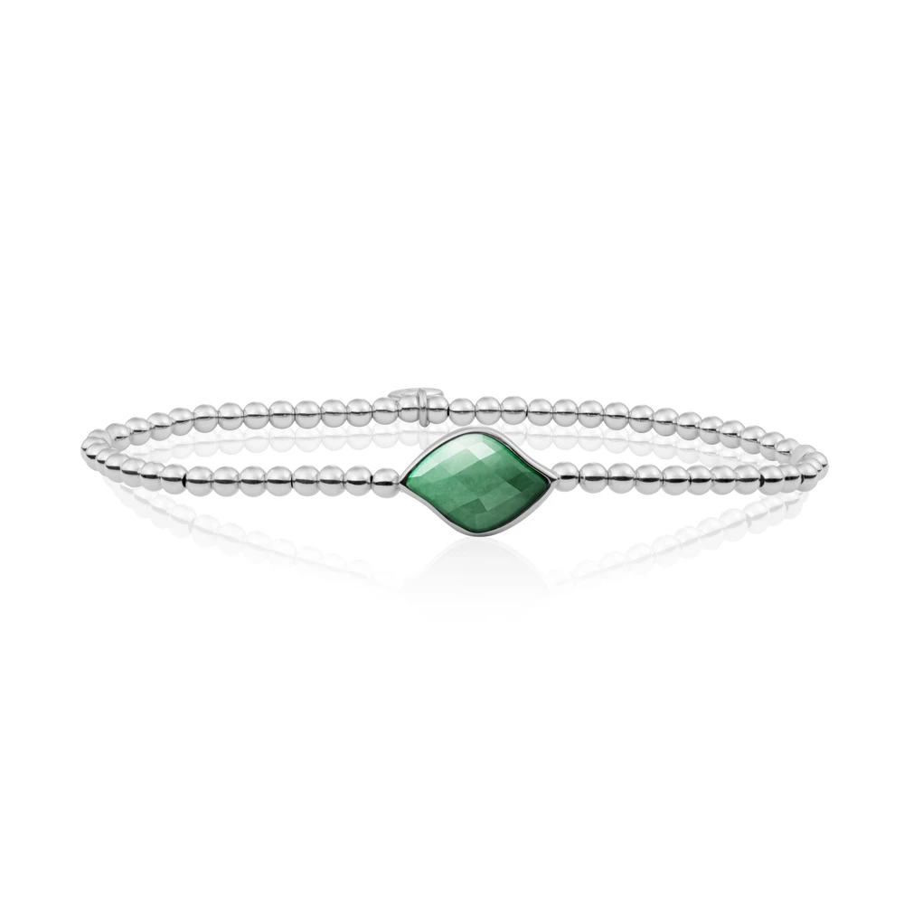 Bracelet | Silver - Green Aventurine Blossom