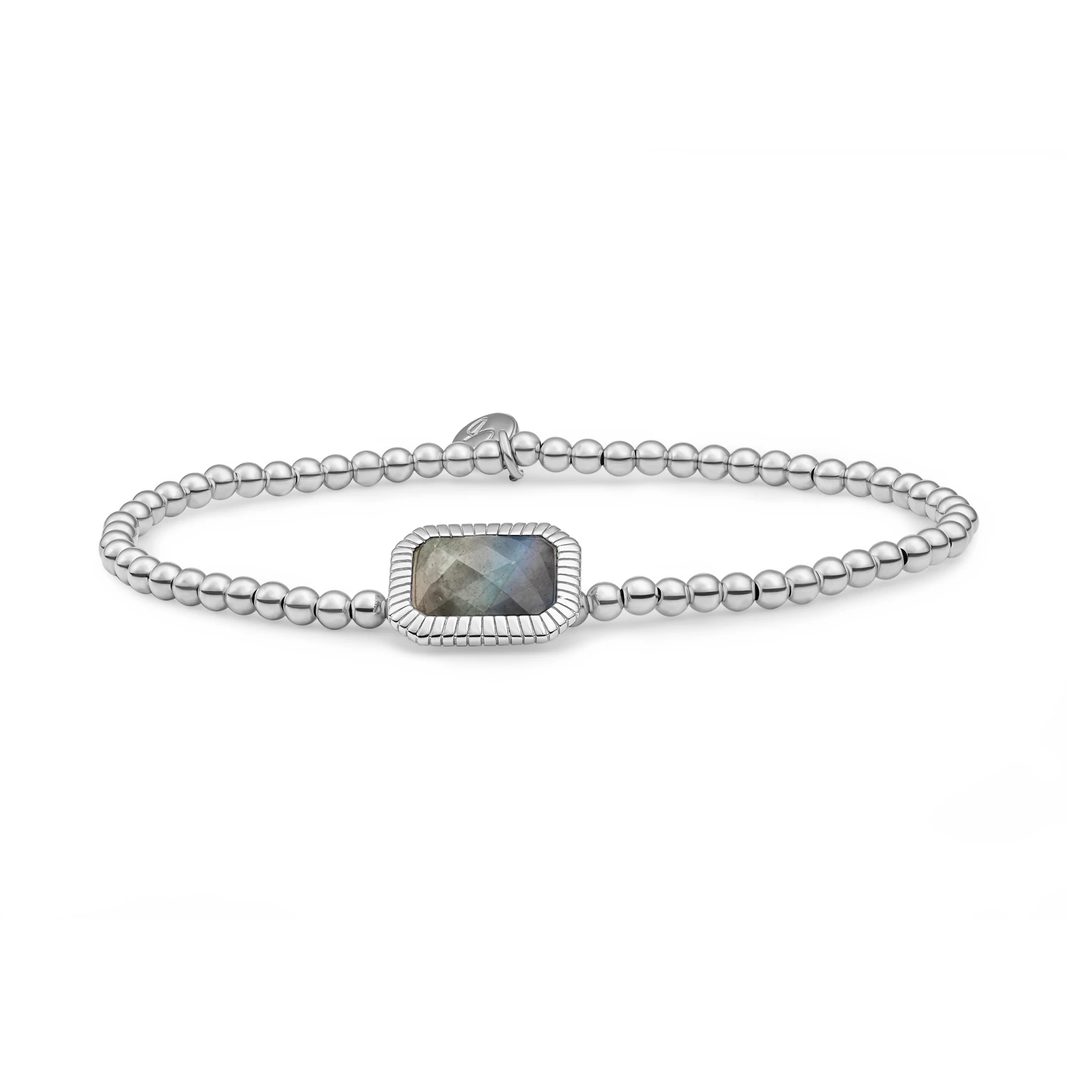 Bracelet | Silver - Labradorite Baguette