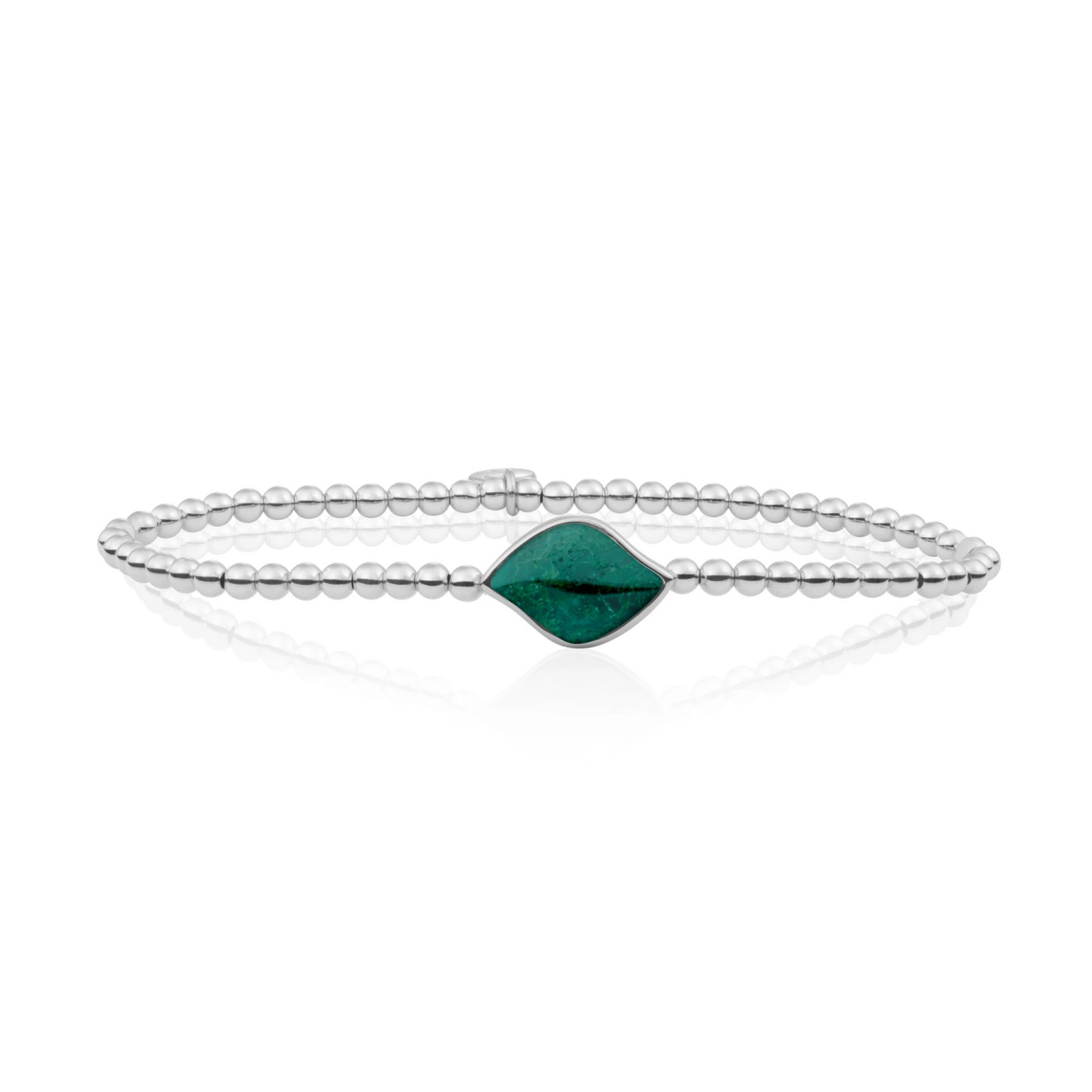Bracelet | Silver - Moss Agate Blossom