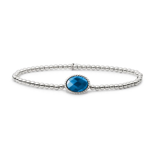 Bracelet | Silver - Topaz Quartz Twist