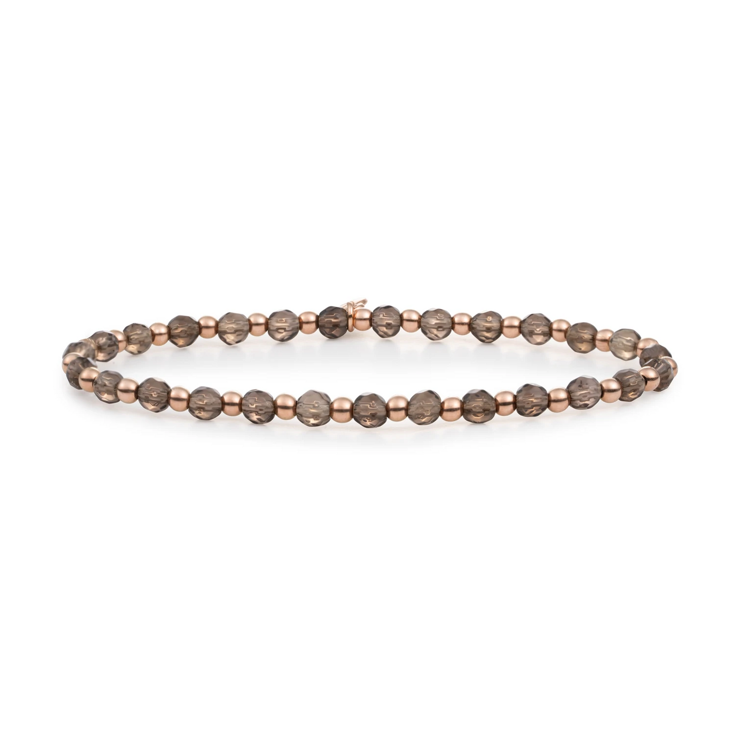 Bracelet | Smoky Quartz Interstellar - Rose Gold 3mm