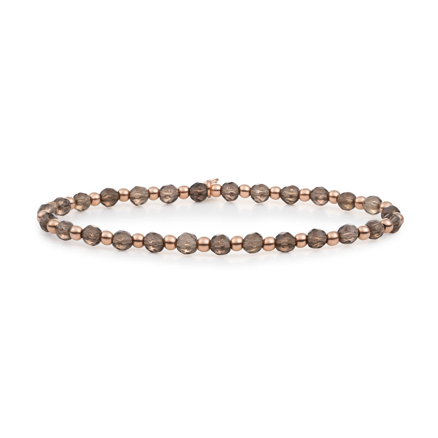 Bracelet | Smoky Quartz Interstellar - Rose Gold 3mm